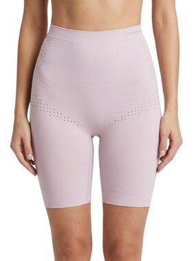 Danskin Intimates Hi-Waist Scuba Shaping Shorts Shapewear Nude/Tan - Size Large